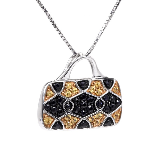 Mirabelle Diamond Purse Pendant 18k White Gold - Picture 2 of 4